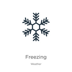 Freezing icon vector. Trendy flat freezing icon from weather collection isolated on white background. Vector illustration can be used for web and mobile graphic design, logo, eps10