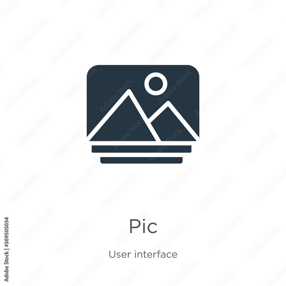 Poster pic icon vector. trendy flat pic icon from web navigation collection isolated on white background. v