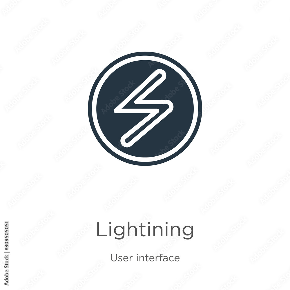 Poster lightining icon vector. trendy flat lightining icon from web navigation collection isolated on white