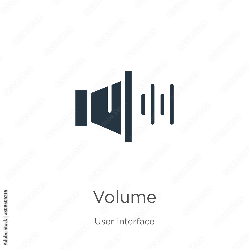 Poster volume icon vector. trendy flat volume icon from user interface collection isolated on white backgro