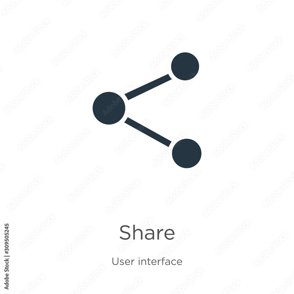 Poster share icon vector. trendy flat share icon from user interface collection isolated on white backgroun