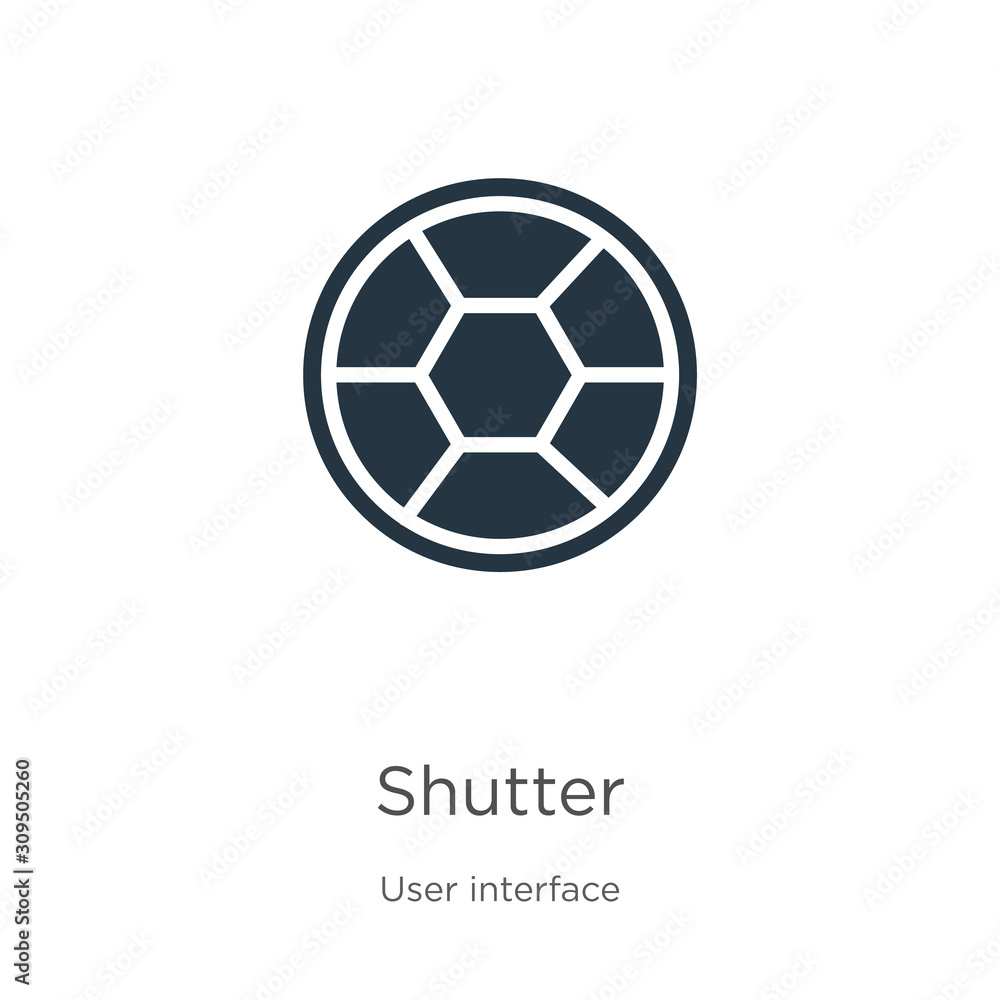 Poster shutter icon vector. trendy flat shutter icon from user interface collection isolated on white backg