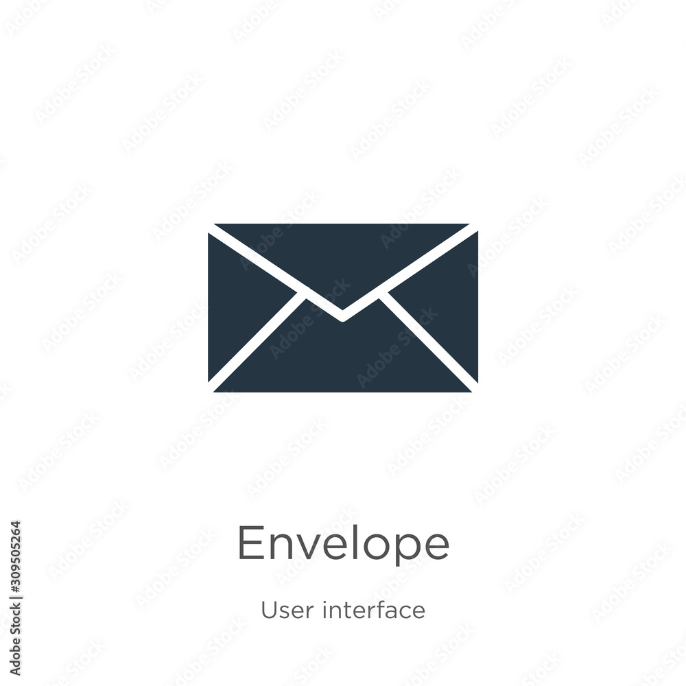 Poster envelope icon vector. trendy flat envelope icon from user interface collection isolated on white bac