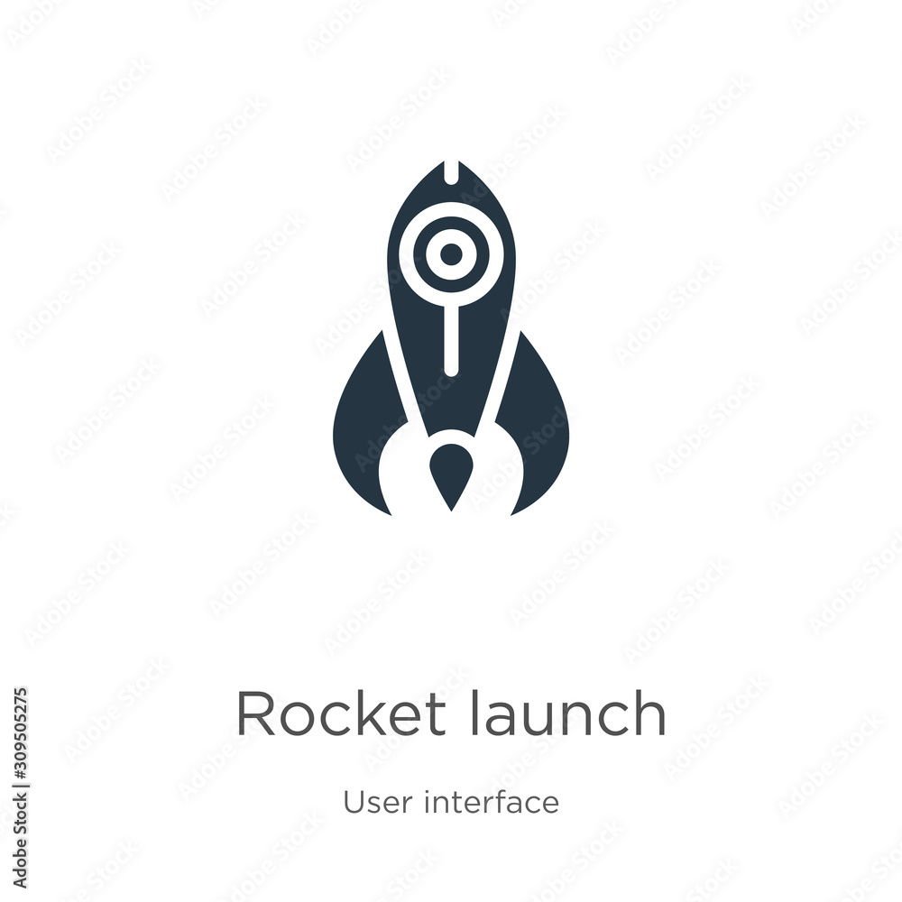 Poster rocket launch icon vector. trendy flat rocket launch icon from user interface collection isolated on