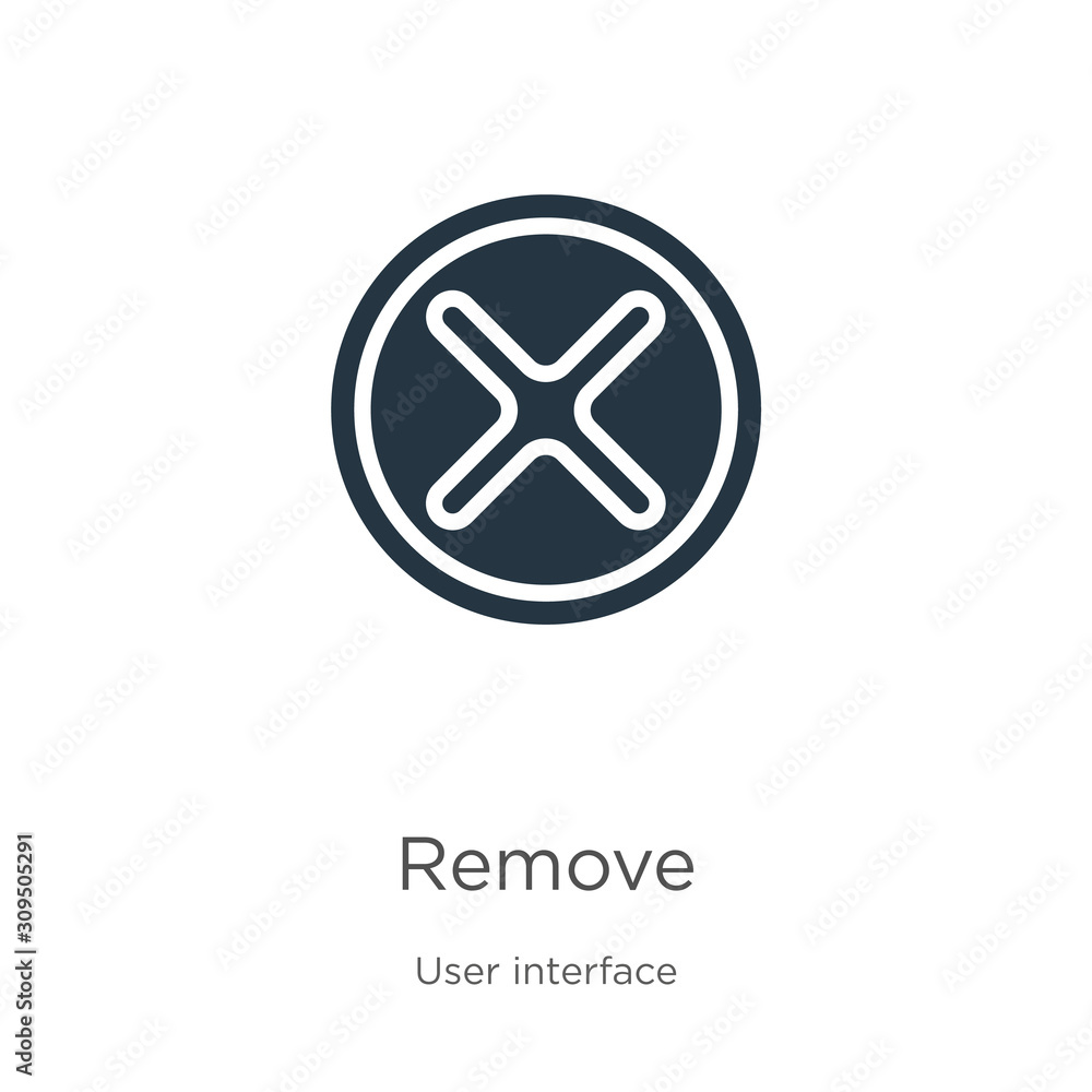 Aufkleber remove icon vector. trendy flat remove icon from user interface collection isolated on white backgro