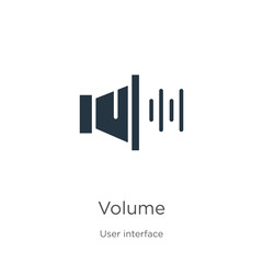Volume icon vector. Trendy flat volume icon from user interface collection isolated on white background. Vector illustration can be used for web and mobile graphic design, logo, eps10