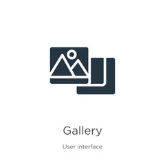 Gallery icon vector. Trendy flat gallery icon from user interface collection isolated on white background. Vector illustration can be used for web and mobile graphic design, logo, eps10