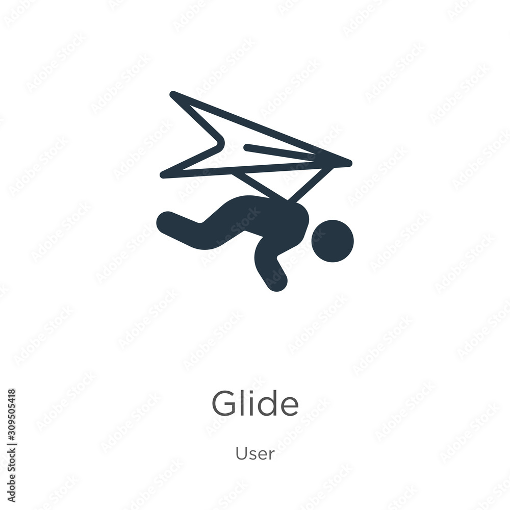 Aufkleber glide icon vector. trendy flat glide icon from user collection isolated on white background. vector 