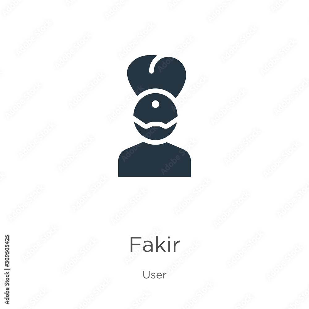 Poster fakir icon vector. trendy flat fakir icon from user collection isolated on white background. vector 