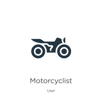 Motorcyclist icon vector. Trendy flat motorcyclist icon from user collection isolated on white background. Vector illustration can be used for web and mobile graphic design, logo, eps10