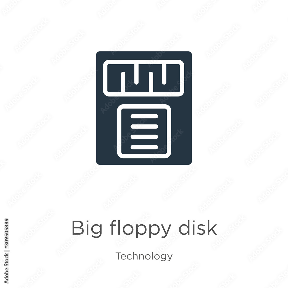Aufkleber big floppy disk icon vector. trendy flat big floppy disk icon from technology collection isolated on