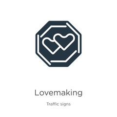 Lovemaking icon vector. Trendy flat lovemaking icon from traffic signs collection isolated on white background. Vector illustration can be used for web and mobile graphic design, logo, eps10