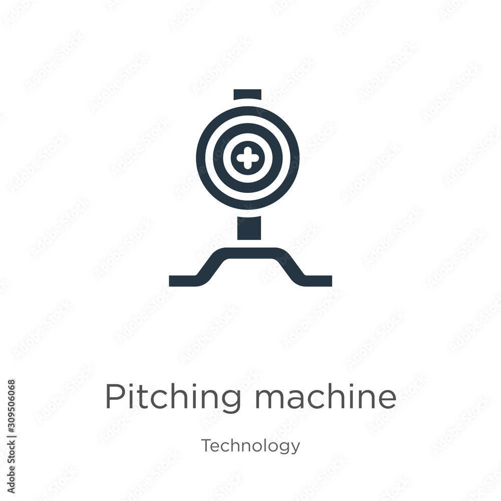 Aufkleber pitching machine icon vector. trendy flat pitching machine icon from technology collection isolated 