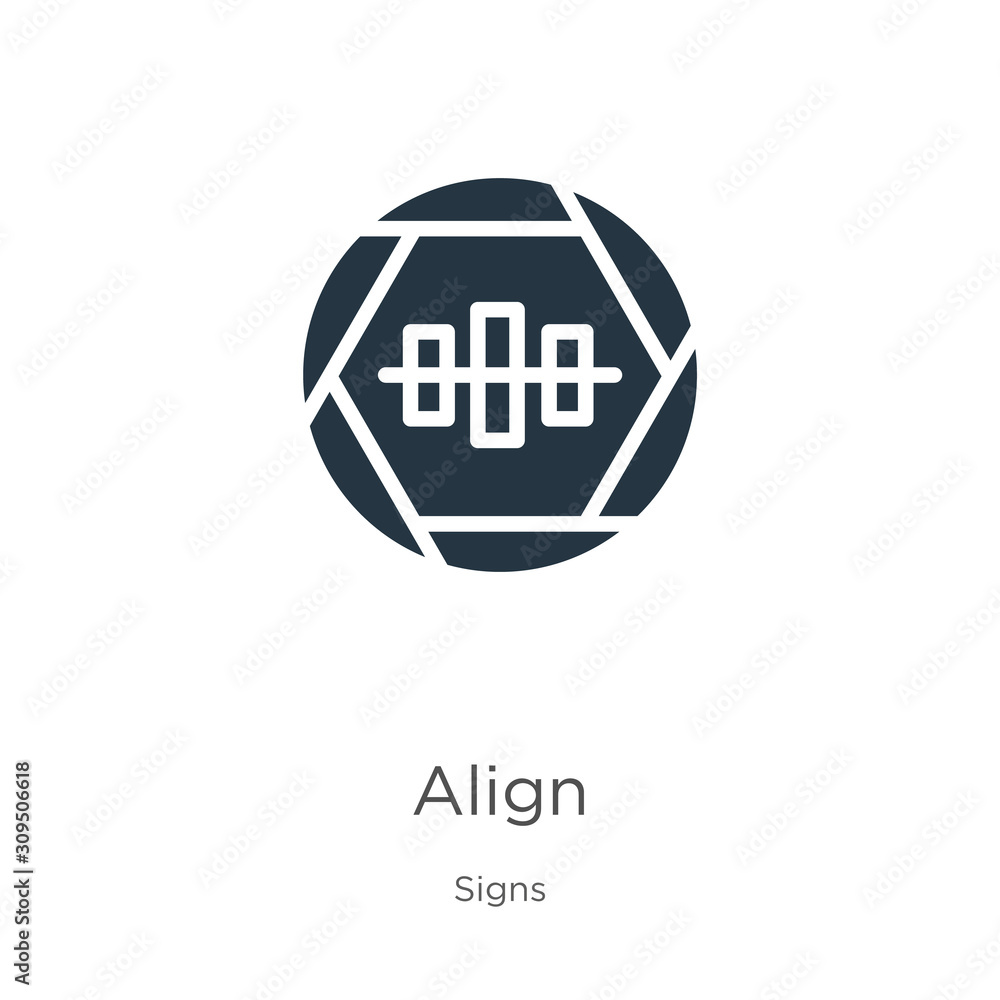 Poster align icon vector. trendy flat align icon from signs collection isolated on white background. vector