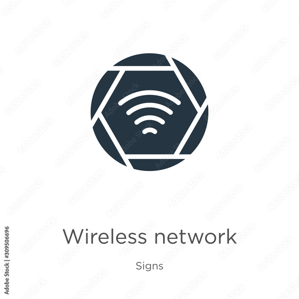 Poster wireless network icon vector. trendy flat wireless network icon from signs collection isolated on wh