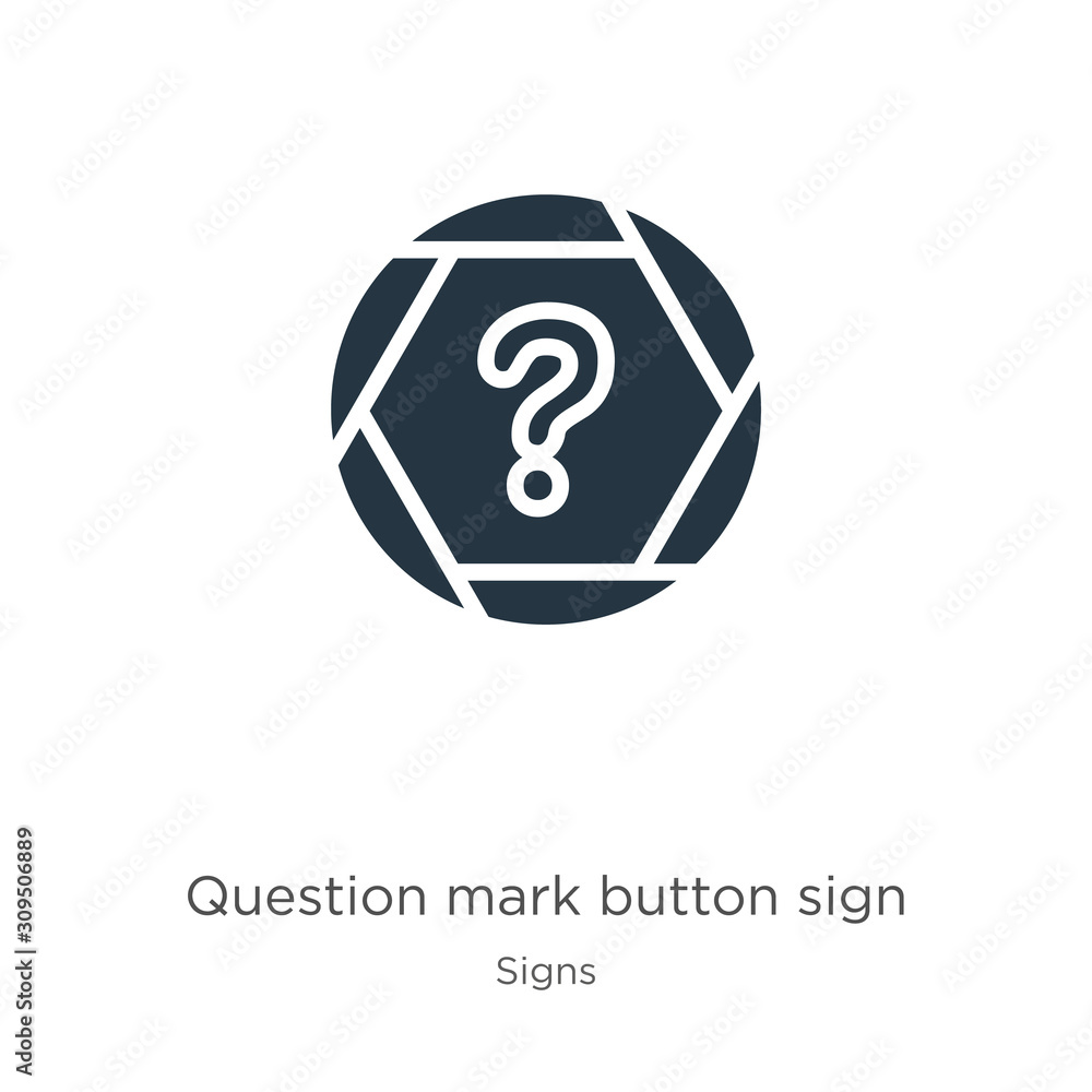 Aufkleber question mark button sign icon vector. trendy flat question mark button sign icon from signs collect