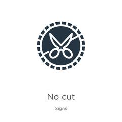 No cut icon vector. Trendy flat no cut icon from signs collection isolated on white background. Vector illustration can be used for web and mobile graphic design, logo, eps10