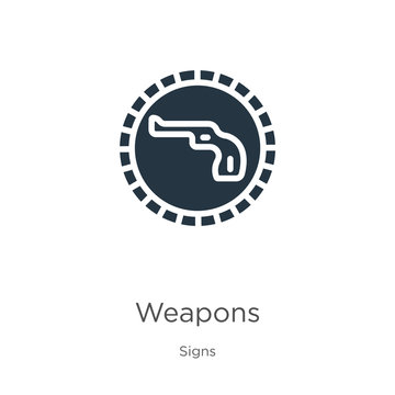 Weapons icon vector. Trendy flat weapons icon from signs collection isolated on white background. Vector illustration can be used for web and mobile graphic design, logo, eps10