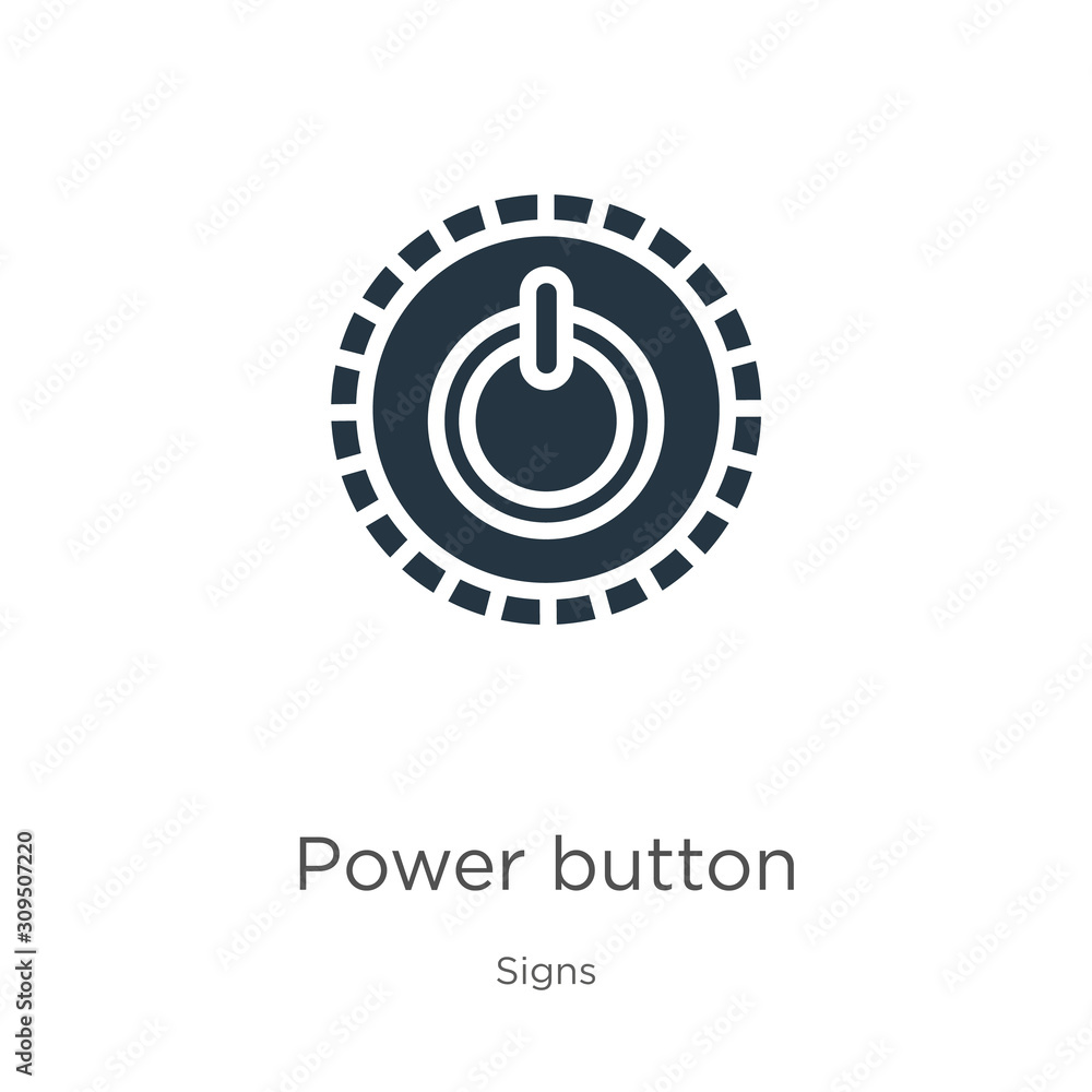 Poster power button icon vector. trendy flat power button icon from signs collection isolated on white back