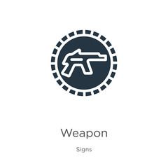 Weapon icon vector. Trendy flat weapon icon from signs collection isolated on white background. Vector illustration can be used for web and mobile graphic design, logo, eps10