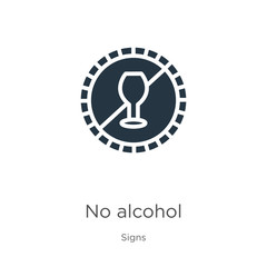 No alcohol icon vector. Trendy flat no alcohol icon from signs collection isolated on white background. Vector illustration can be used for web and mobile graphic design, logo, eps10