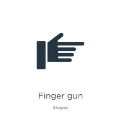 Finger gun icon vector. Trendy flat finger gun icon from shapes collection isolated on white background. Vector illustration can be used for web and mobile graphic design, logo, eps10