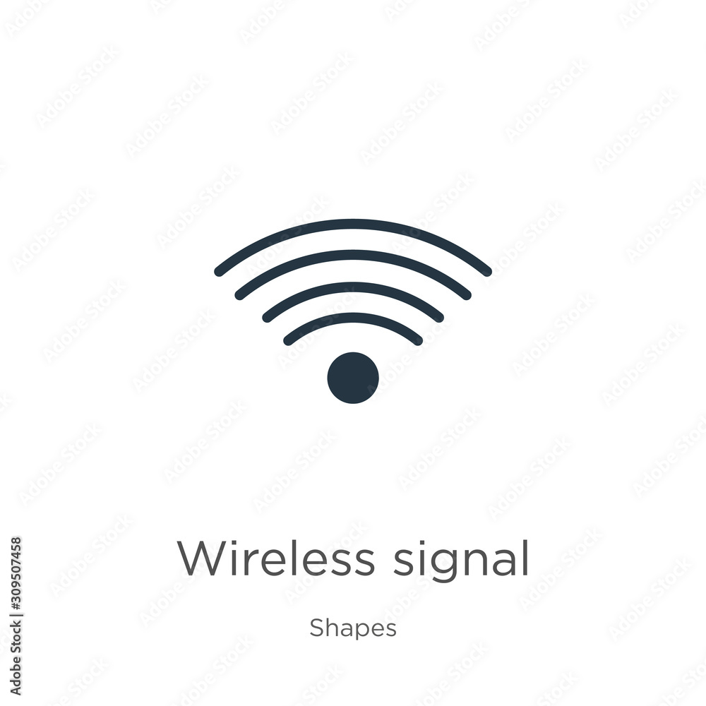 Poster wireless signal icon vector. trendy flat wireless signal icon from shapes collection isolated on whi