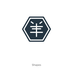 Logogram icon vector. Trendy flat logogram icon from shapes collection isolated on white background. Vector illustration can be used for web and mobile graphic design, logo, eps10