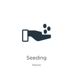 Seeding icon vector. Trendy flat seeding icon from nature collection isolated on white background. Vector illustration can be used for web and mobile graphic design, logo, eps10