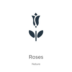 Roses icon vector. Trendy flat roses icon from nature collection isolated on white background. Vector illustration can be used for web and mobile graphic design, logo, eps10