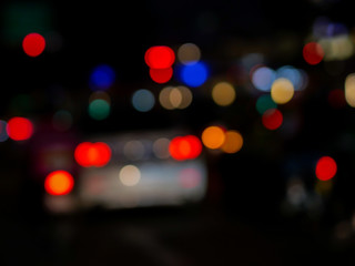 A blurred background of Bokeh light