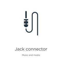 Jack connector icon vector. Trendy flat jack connector icon from music collection isolated on white background. Vector illustration can be used for web and mobile graphic design, logo, eps10