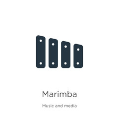 Marimba icon vector. Trendy flat marimba icon from music collection isolated on white background. Vector illustration can be used for web and mobile graphic design, logo, eps10