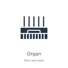 Organ icon vector. Trendy flat organ icon from music collection isolated on white background. Vector illustration can be used for web and mobile graphic design, logo, eps10