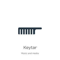 Keytar icon vector. Trendy flat keytar icon from music collection isolated on white background. Vector illustration can be used for web and mobile graphic design, logo, eps10