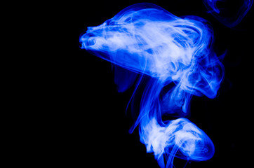 Nature Abstract: The Delicate Beauty and Elegance of a Wisp of Blue Smoke