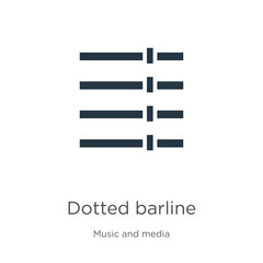 Fototapeta premium Dotted barline icon vector. Trendy flat dotted barline icon from music and media collection isolated on white background. Vector illustration can be used for web and mobile graphic design, logo, eps10