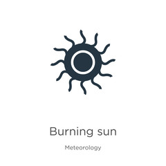 Burning sun icon vector. Trendy flat burning sun icon from meteorology collection isolated on white background. Vector illustration can be used for web and mobile graphic design, logo, eps10