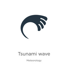 Tsunami wave icon vector. Trendy flat tsunami wave icon from meteorology collection isolated on white background. Vector illustration can be used for web and mobile graphic design, logo, eps10