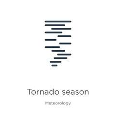 Tornado season icon vector. Trendy flat tornado season icon from meteorology collection isolated on white background. Vector illustration can be used for web and mobile graphic design, logo, eps10