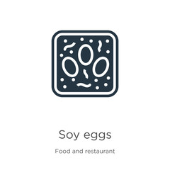 Soy eggs icon vector. Trendy flat soy eggs icon from food and restaurant collection isolated on white background. Vector illustration can be used for web and mobile graphic design, logo, eps10