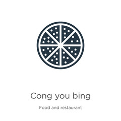 Cong you bing icon vector. Trendy flat cong you bing icon from food and restaurant collection isolated on white background. Vector illustration can be used for web and mobile graphic design, logo,