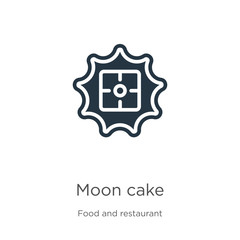 Moon cake icon vector. Trendy flat moon cake icon from food and restaurant collection isolated on white background. Vector illustration can be used for web and mobile graphic design, logo, eps10