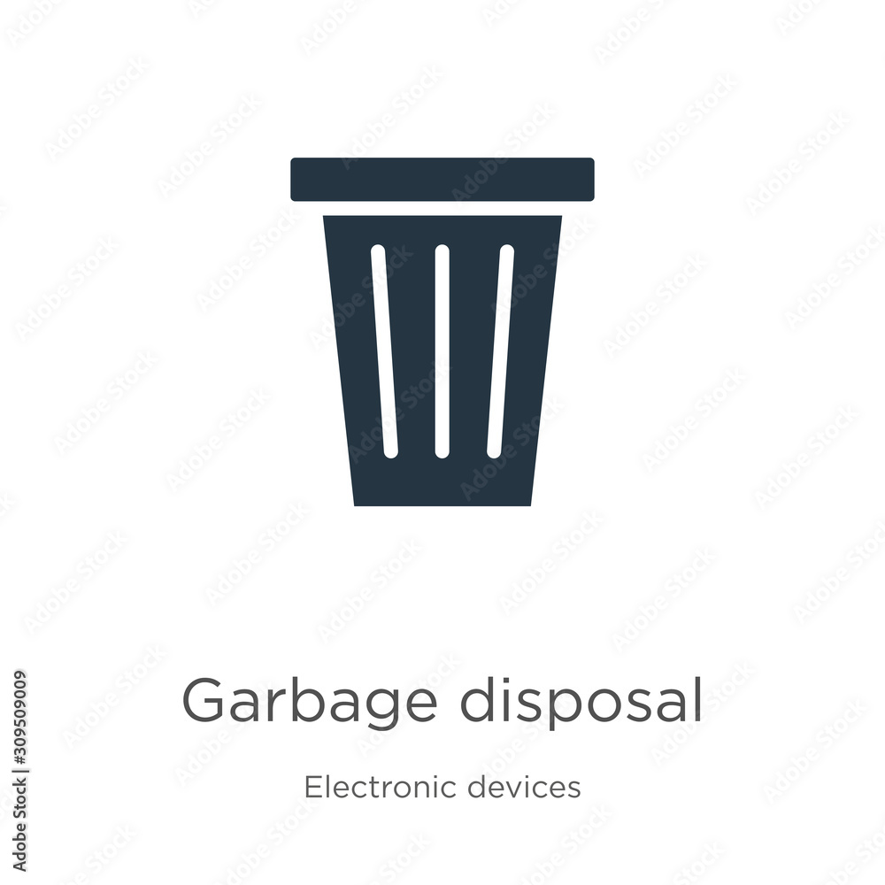 Poster garbage disposal icon vector. trendy flat garbage disposal icon from electronic devices collection i
