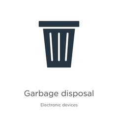 Garbage disposal icon vector. Trendy flat garbage disposal icon from electronic devices collection isolated on white background. Vector illustration can be used for web and mobile graphic design,