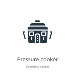 Pressure cooker icon vector. Trendy flat pressure cooker icon from electronic devices collection isolated on white background. Vector illustration can be used for web and mobile graphic design, logo,