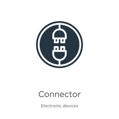Connector icon vector. Trendy flat connector icon from electronic devices collection isolated on white background. Vector illustration can be used for web and mobile graphic design, logo, eps10
