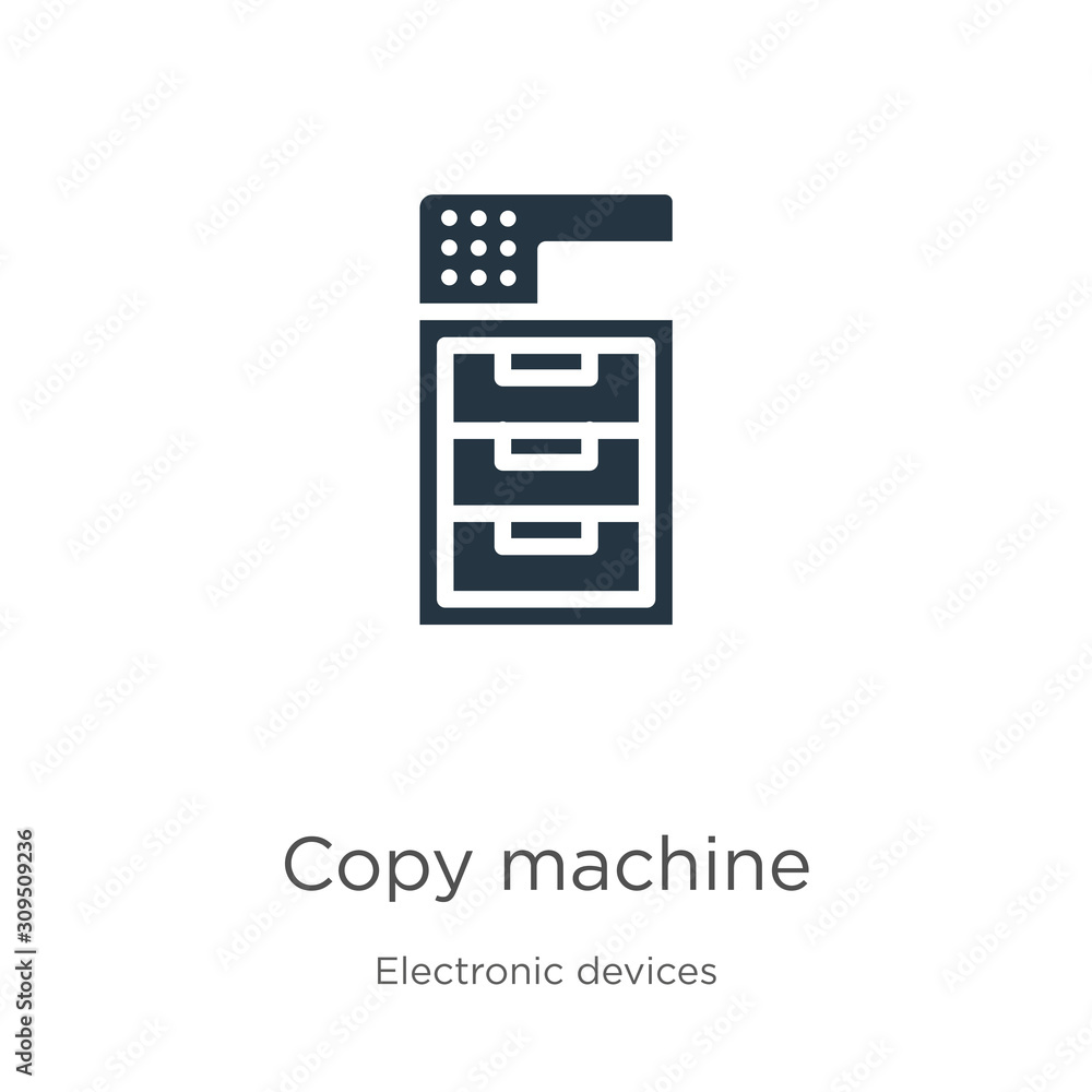 Poster copy machine icon vector. trendy flat copy machine icon from electronic devices collection isolated 