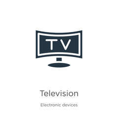 Television icon vector. Trendy flat television icon from electronic devices collection isolated on white background. Vector illustration can be used for web and mobile graphic design, logo, eps10