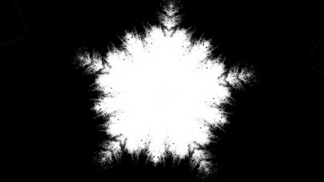 Perfect snowflake forming texture on a black background